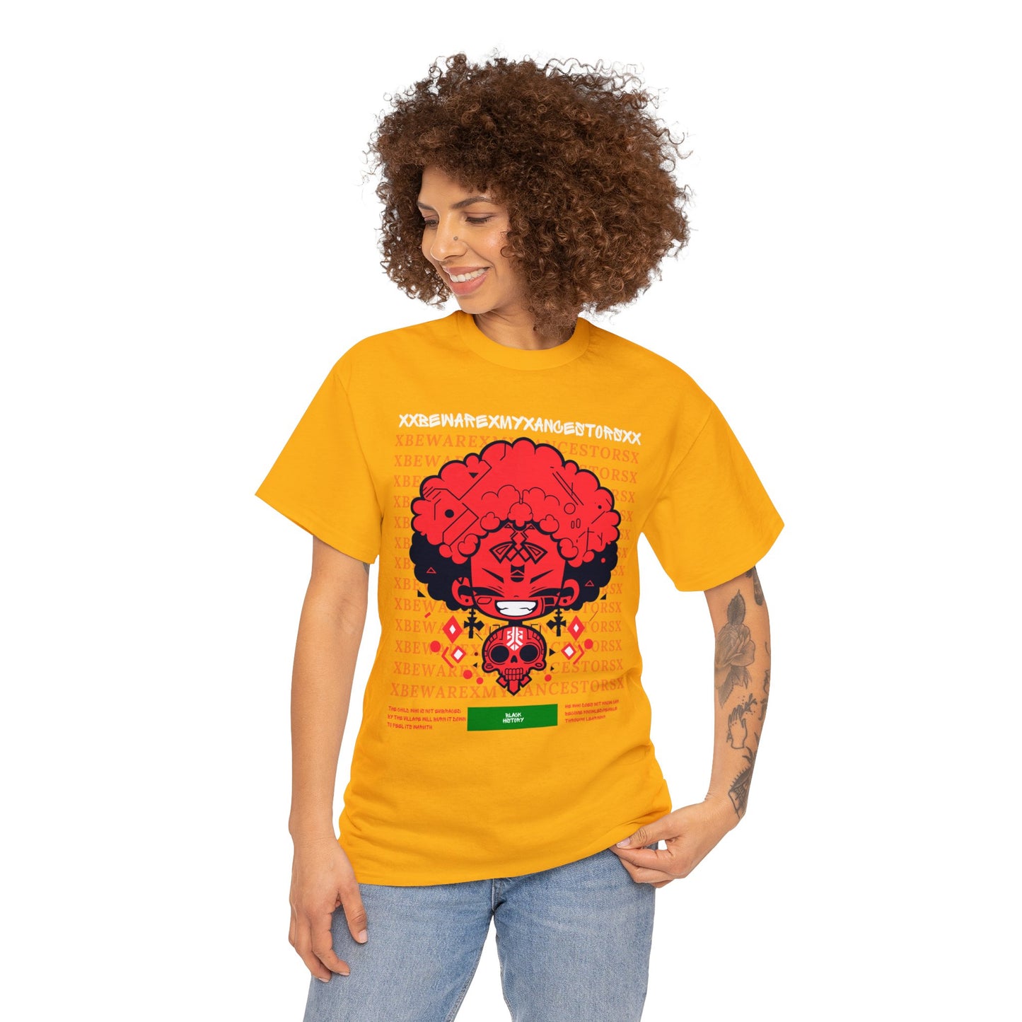 Beware My Ancestors - Afro Boy Tee