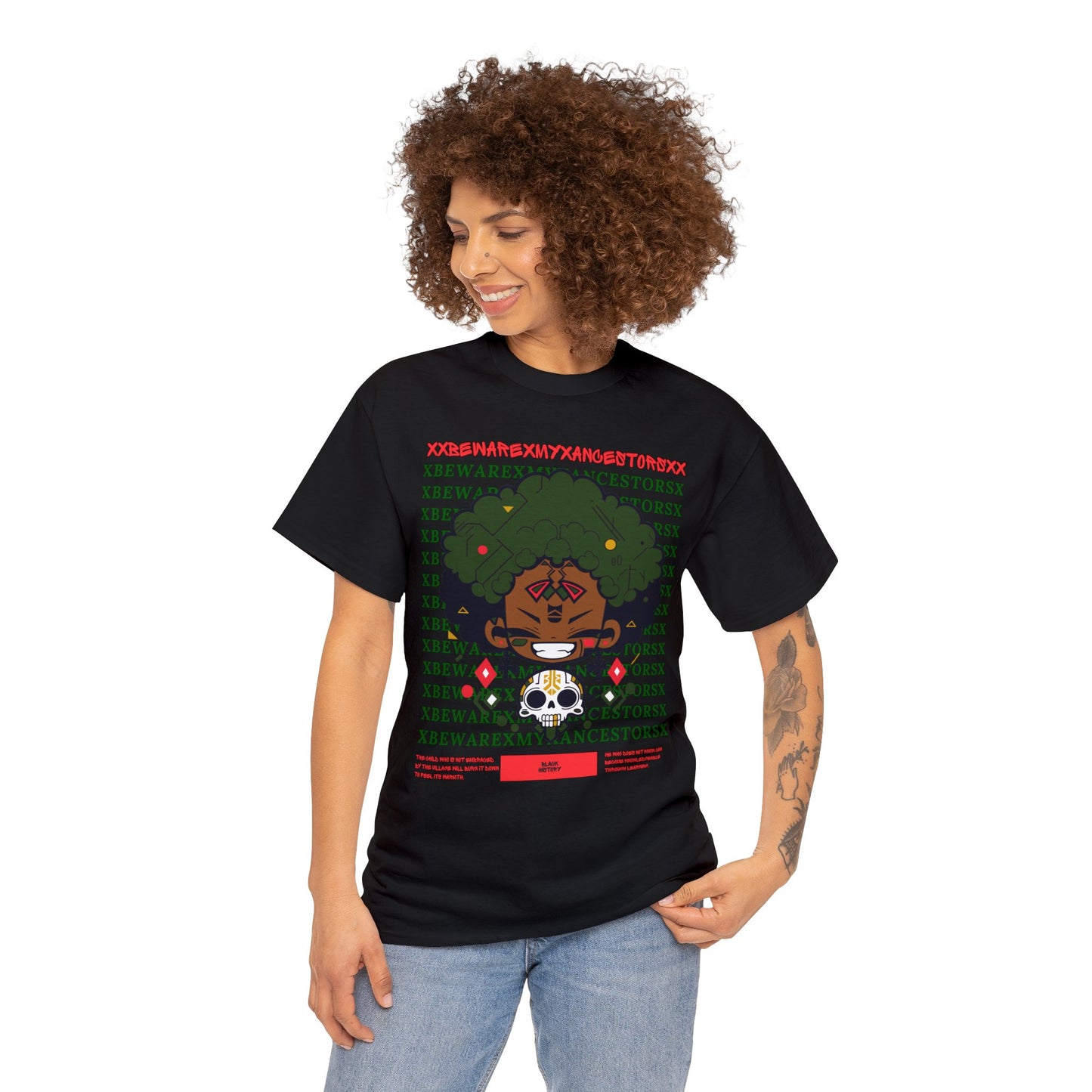 Beware My Ancestors - Afro Boy Tee