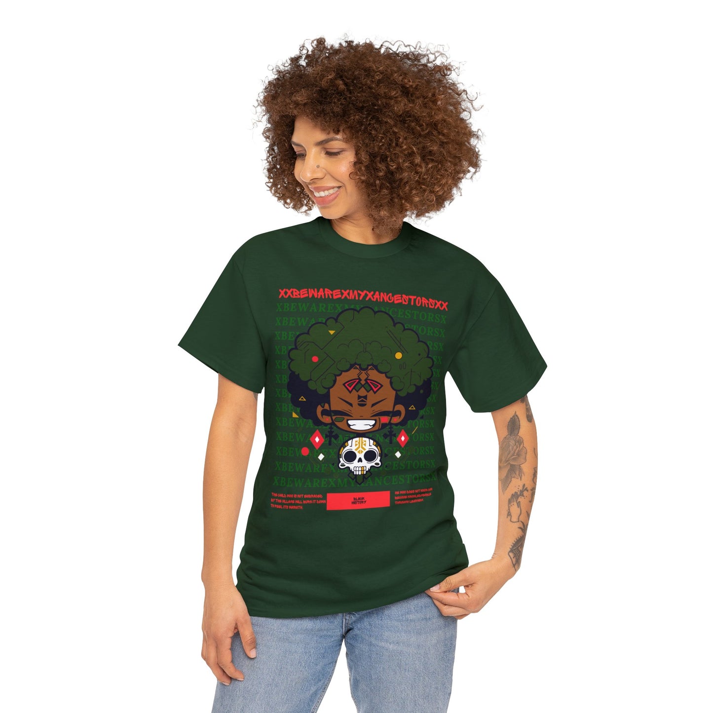 Beware My Ancestors - Afro Boy Tee