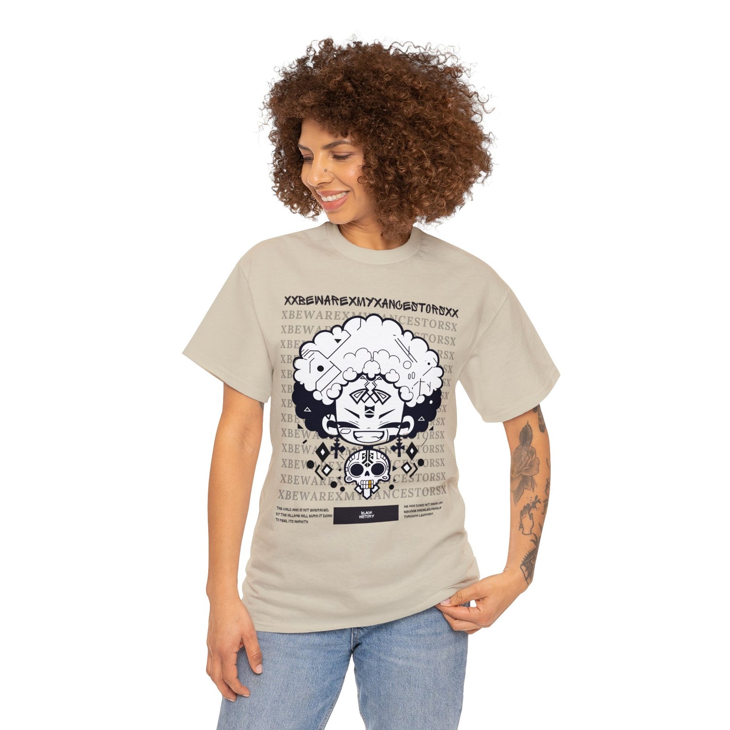Beware My Ancestors - Afro Boy Tee