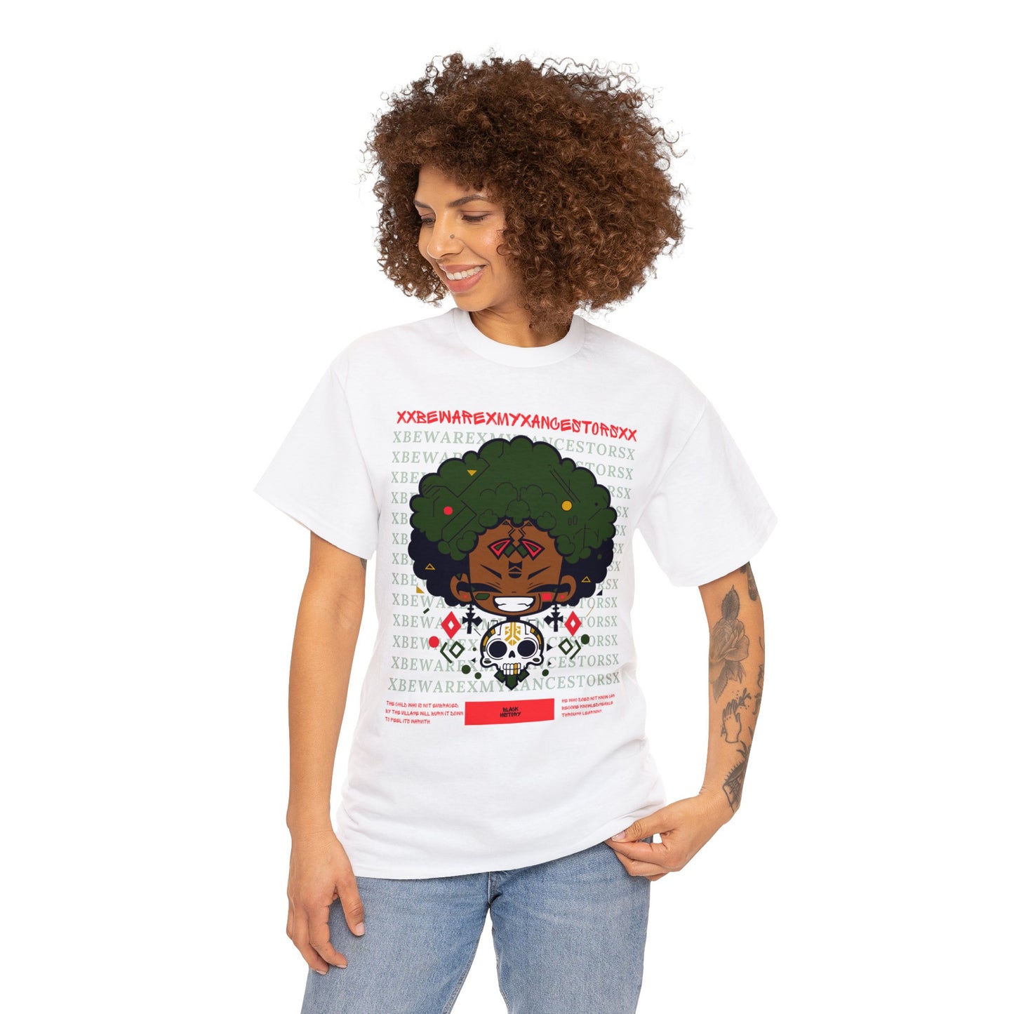 Beware My Ancestors - Afro Boy Tee